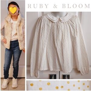 Ruby & Bloom Gold Dot Blouse